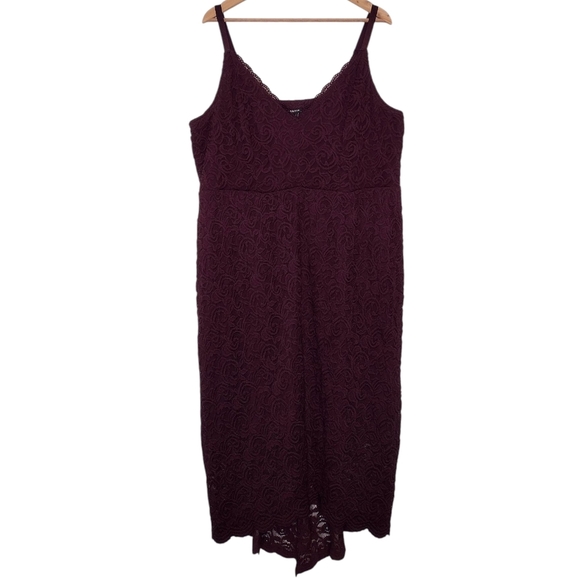 NWT Torrid Burgundy Lace Sleeveless Midi Sundress Sz 3 - Picture 1 of 16